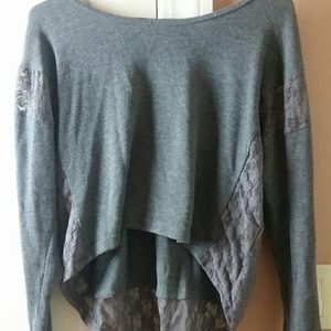 Kid's grey cropped sweater